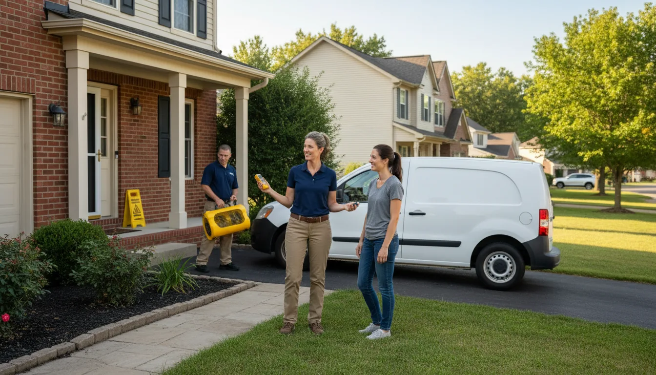 Residential water damage restoration in Dalton City, IL